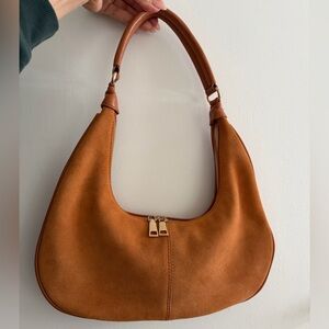 Brand New Suede & Leather Shoulder Bag